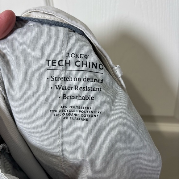 J Crew Tech Pants Mens 34x34 Light Beige Slim Fit 484 Preppy Stretch Golf Chino - Picture 3 of 7
